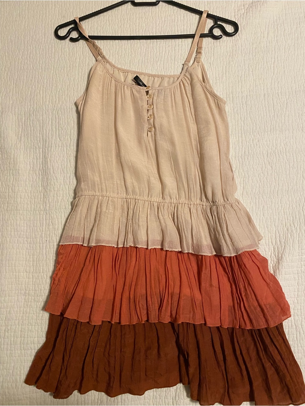 Tiered Spaghetti-Strap Dress